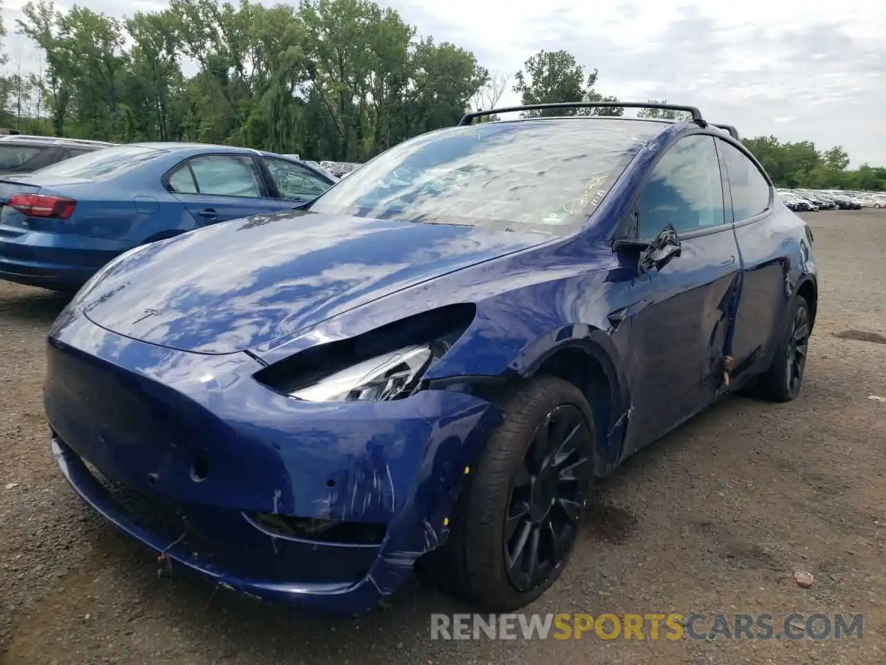 2 Photograph of a damaged car 5YJYGDEF8LF001065 TESLA MODEL Y 2020