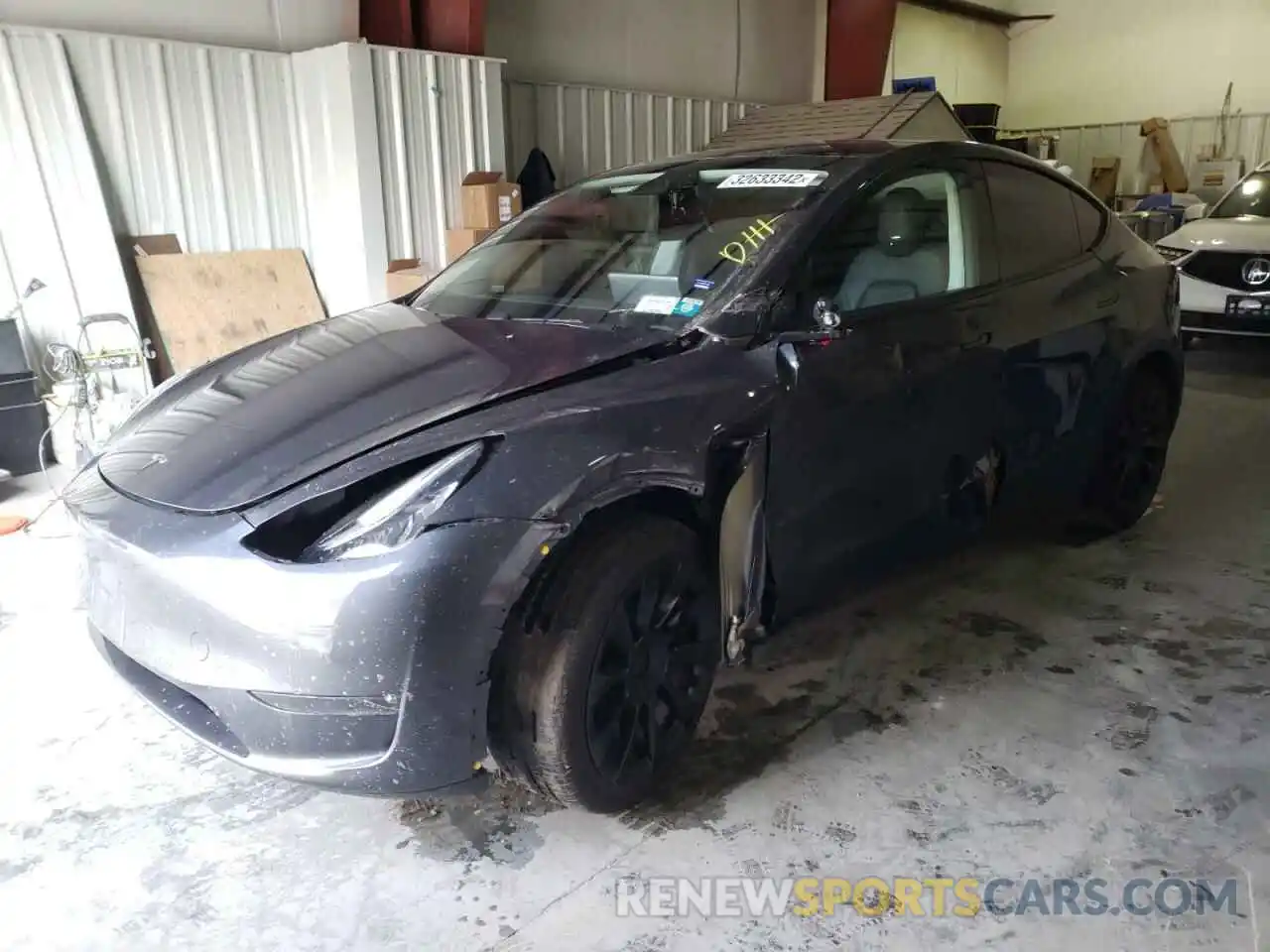 2 Photograph of a damaged car 5YJYGDEF8LF001101 TESLA MODEL Y 2020