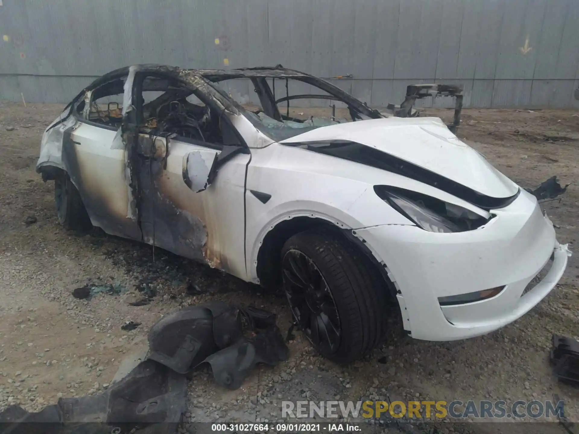 1 Photograph of a damaged car 5YJYGDEF8LF003494 TESLA MODEL Y 2020