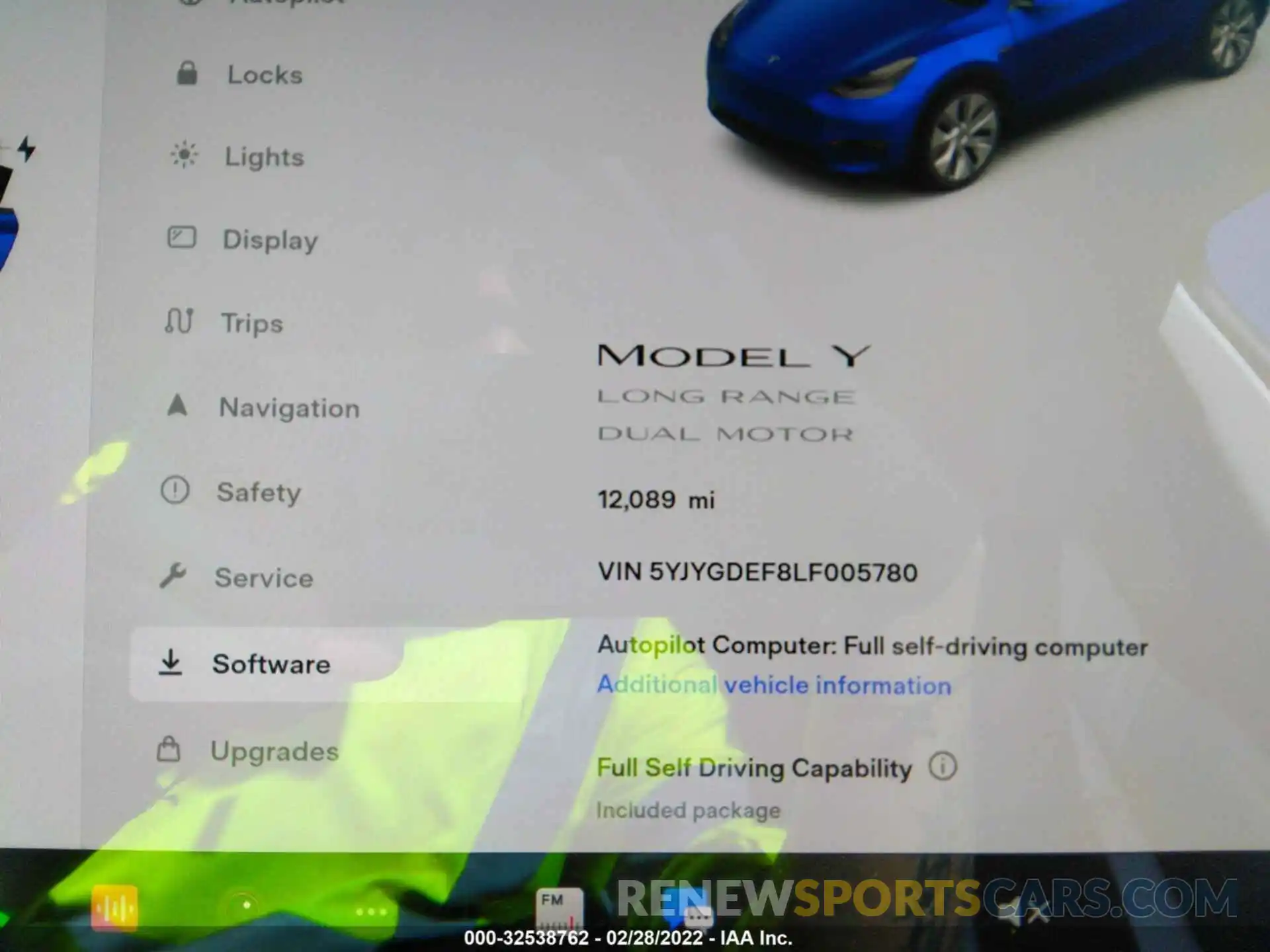 7 Photograph of a damaged car 5YJYGDEF8LF005780 TESLA MODEL Y 2020