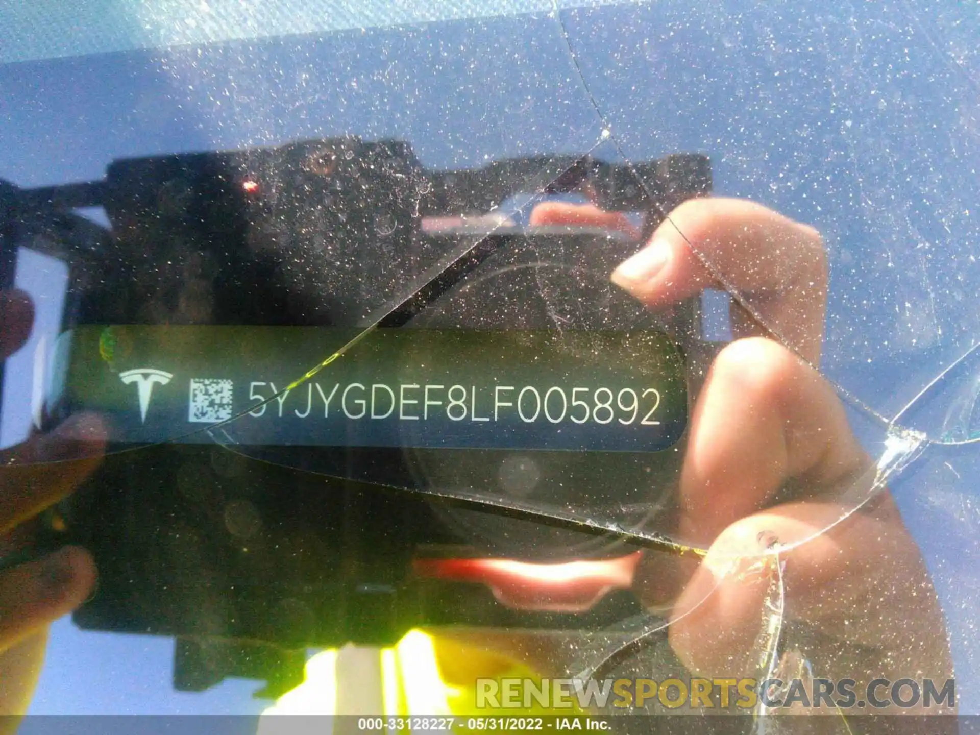 9 Photograph of a damaged car 5YJYGDEF8LF005892 TESLA MODEL Y 2020