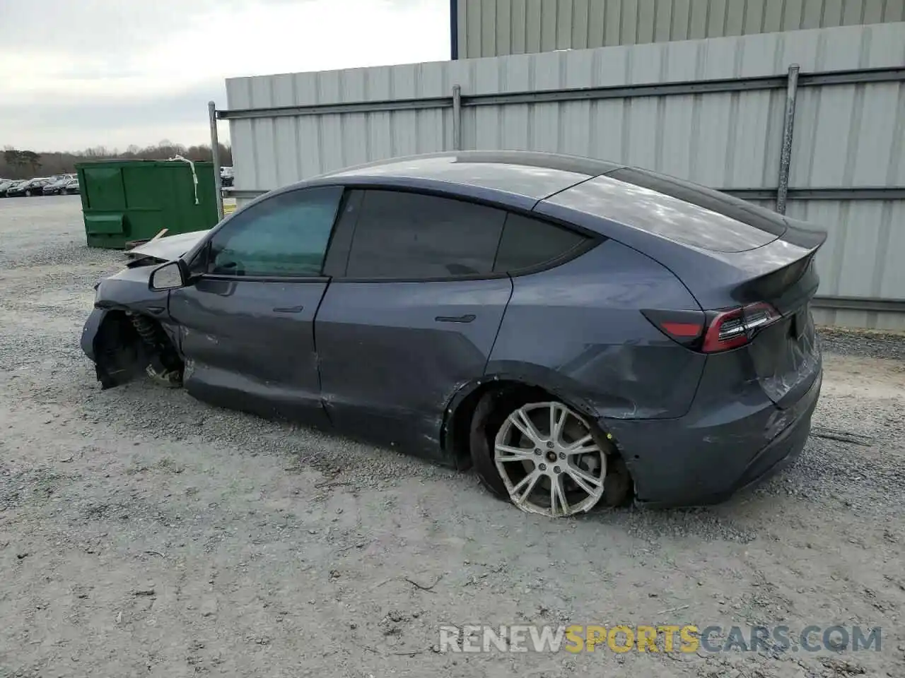 2 Photograph of a damaged car 5YJYGDEF8LF005939 TESLA MODEL Y 2020