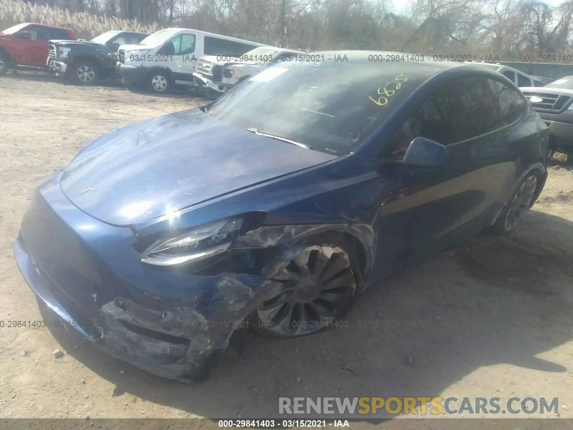 2 Photograph of a damaged car 5YJYGDEF8LF039959 TESLA MODEL Y 2020