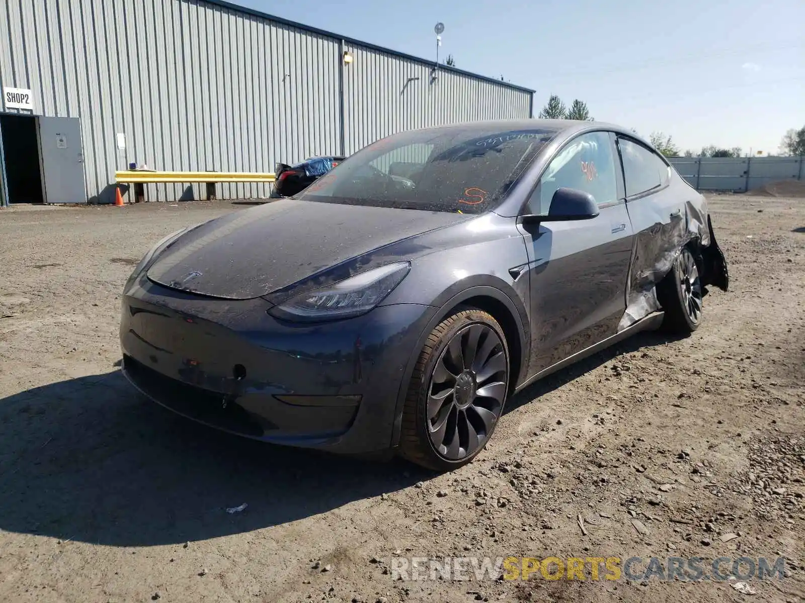 2 Фотография поврежденного автомобиля 5YJYGDEF8LF057197 TESLA MODEL Y 2020