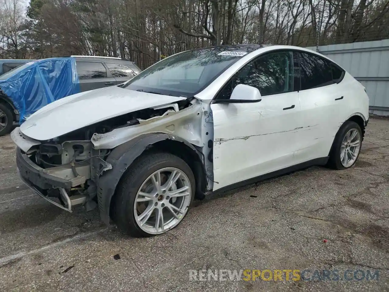 1 Photograph of a damaged car 5YJYGDEF9LF002564 TESLA MODEL Y 2020