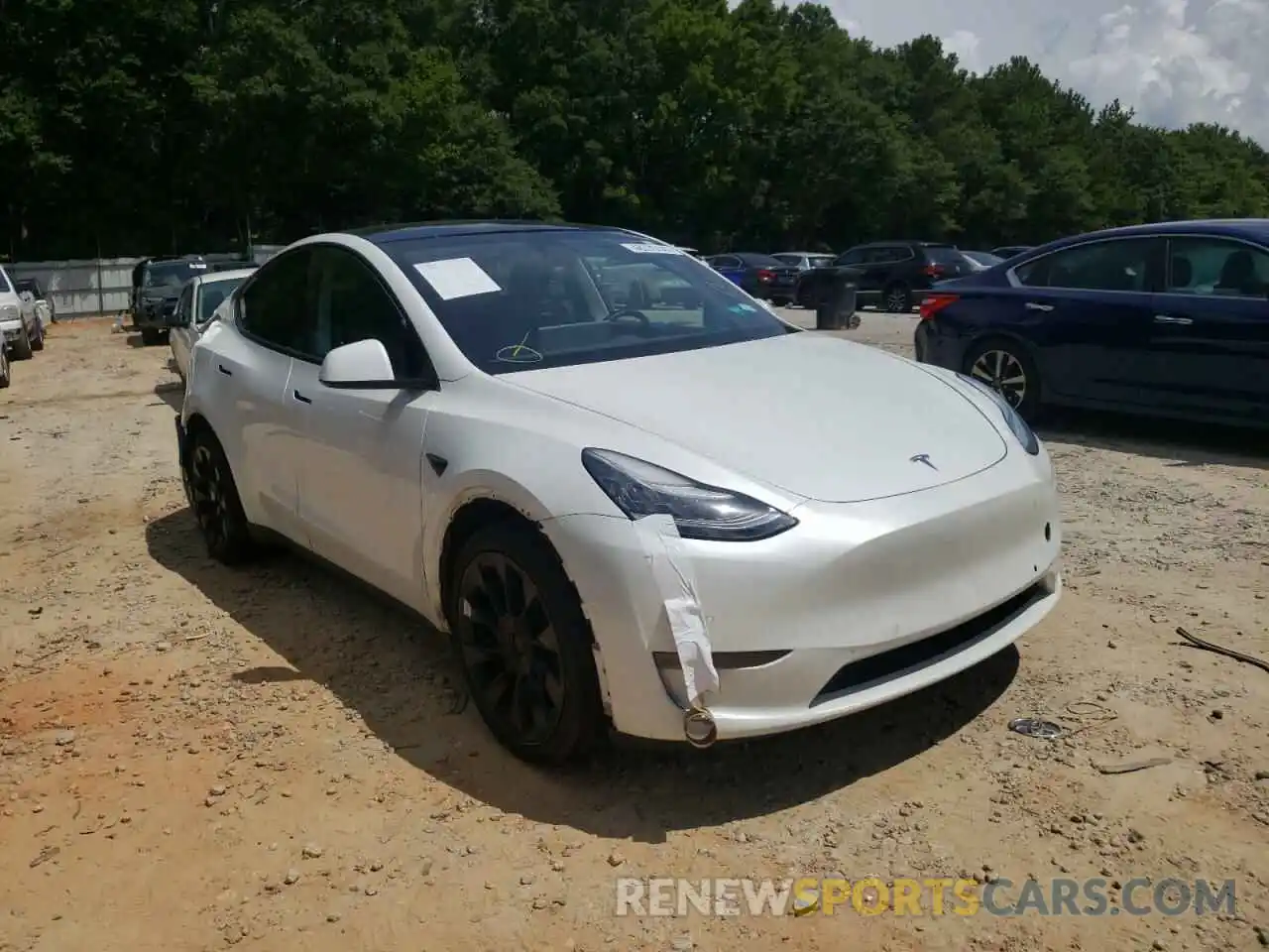 1 Photograph of a damaged car 5YJYGDEF9LF003018 TESLA MODEL Y 2020