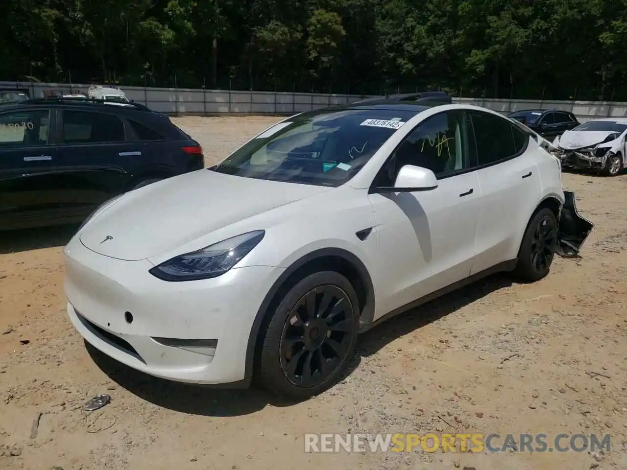 2 Фотография поврежденного автомобиля 5YJYGDEF9LF003018 TESLA MODEL Y 2020