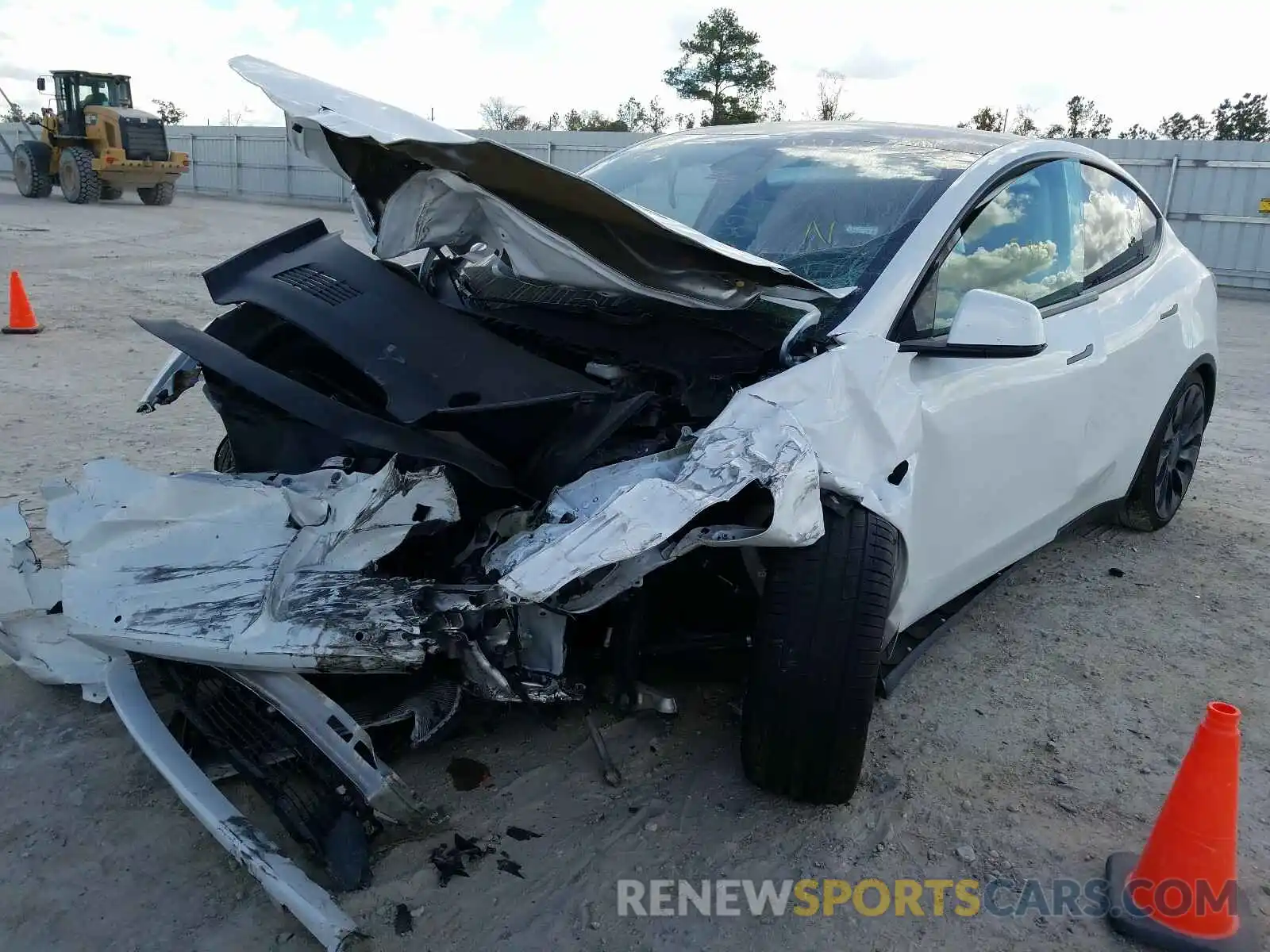 2 Photograph of a damaged car 5YJYGDEF9LF009790 TESLA MODEL Y 2020