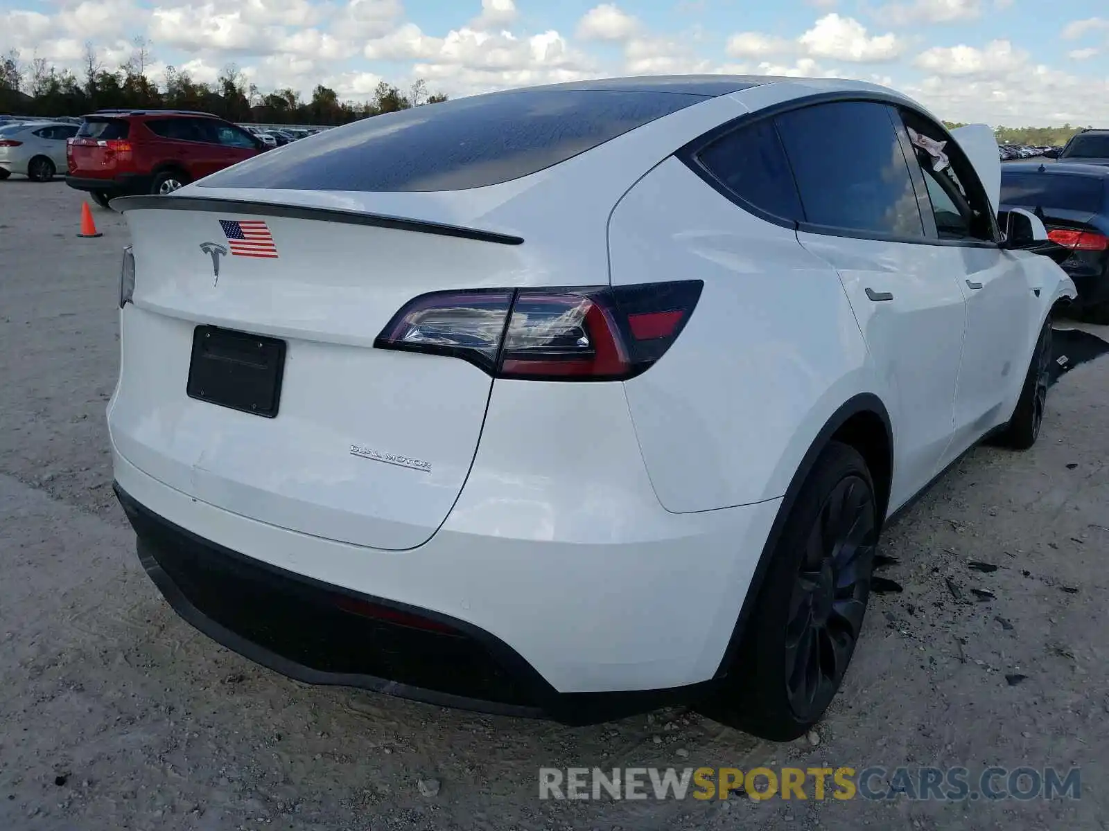 4 Фотография поврежденного автомобиля 5YJYGDEF9LF009790 TESLA MODEL Y 2020