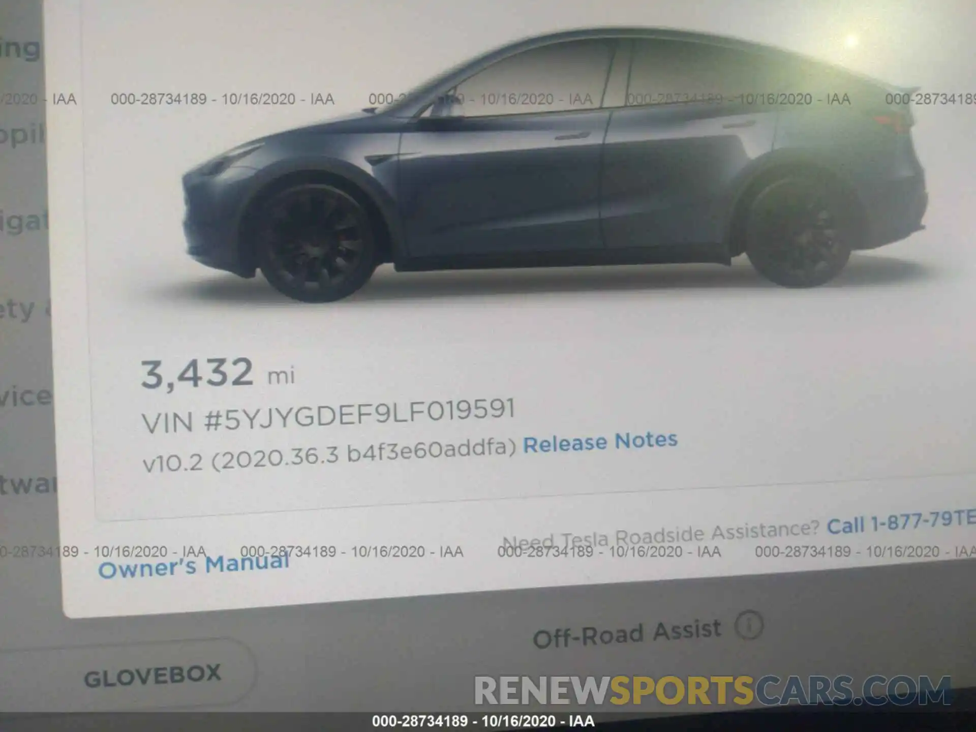 7 Photograph of a damaged car 5YJYGDEF9LF019591 TESLA MODEL Y 2020