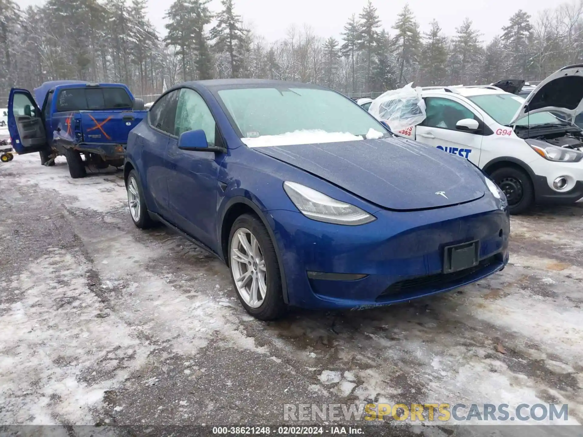 1 Photograph of a damaged car 5YJYGDEF9LF038898 TESLA MODEL Y 2020