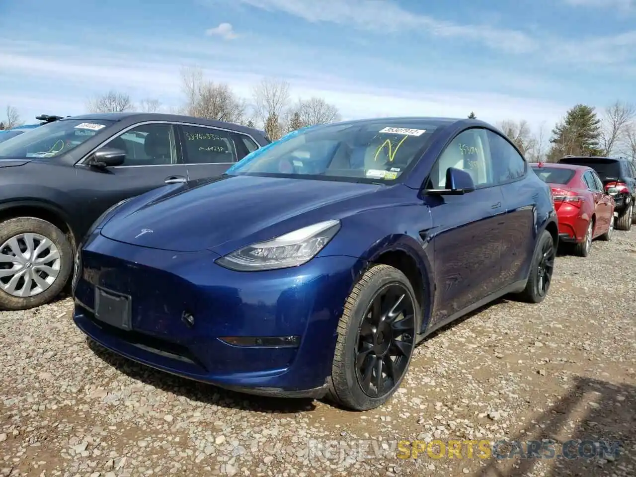 2 Photograph of a damaged car 5YJYGDEF9LF039114 TESLA MODEL Y 2020