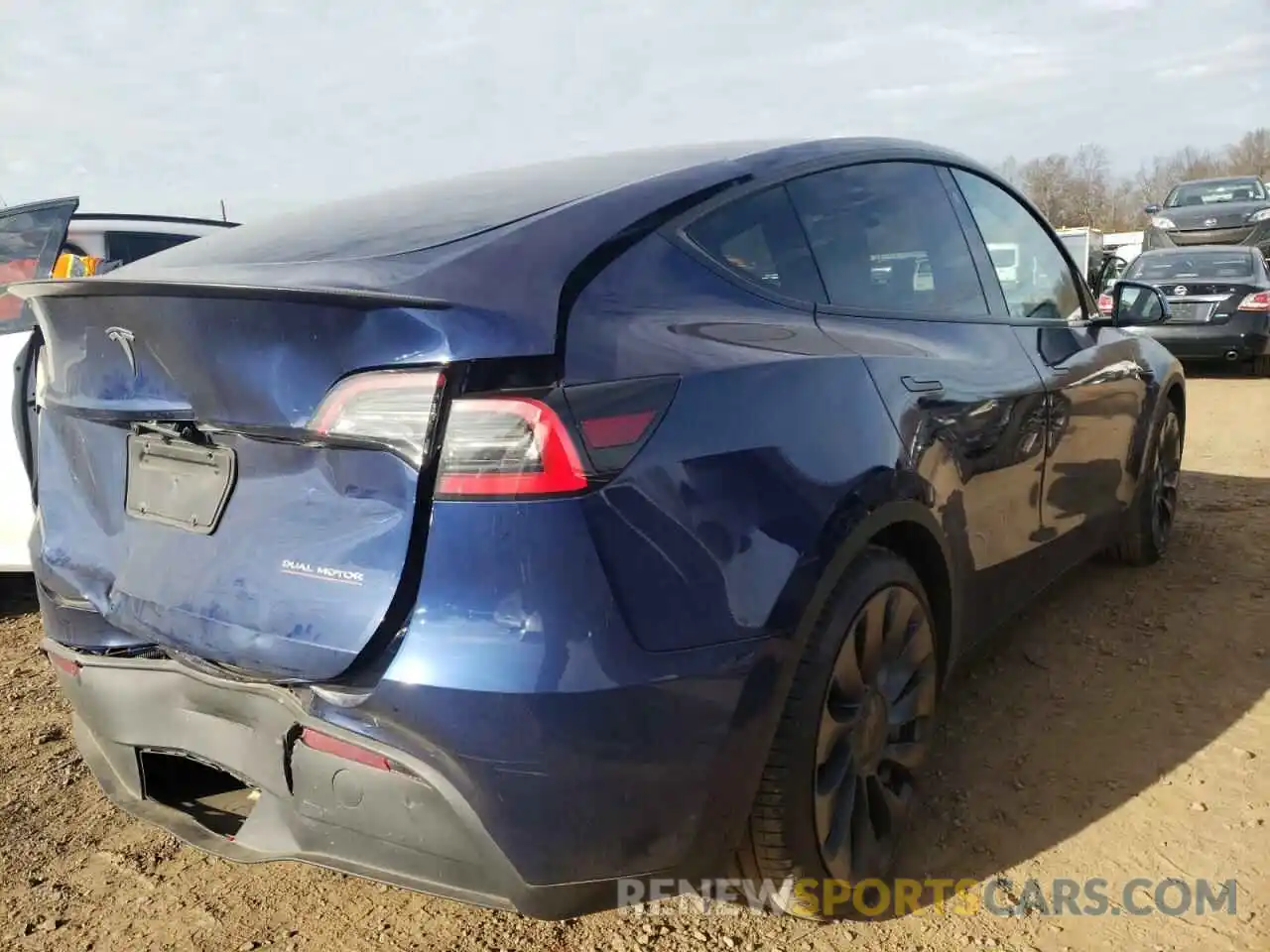 4 Фотография поврежденного автомобиля 5YJYGDEF9LF049626 TESLA MODEL Y 2020