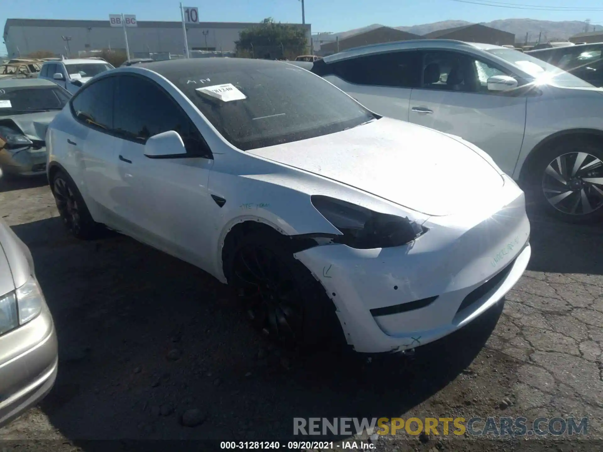 1 Photograph of a damaged car 5YJYGDEF9LF058861 TESLA MODEL Y 2020