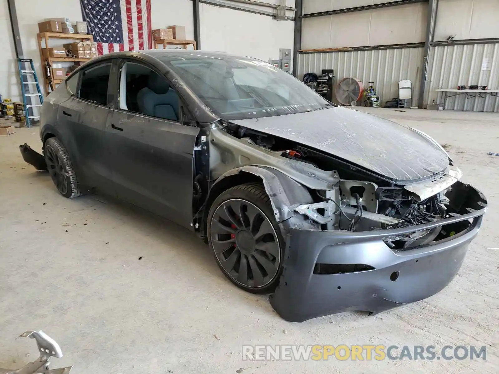 1 Photograph of a damaged car 5YJYGDEFXLF000287 TESLA MODEL Y 2020