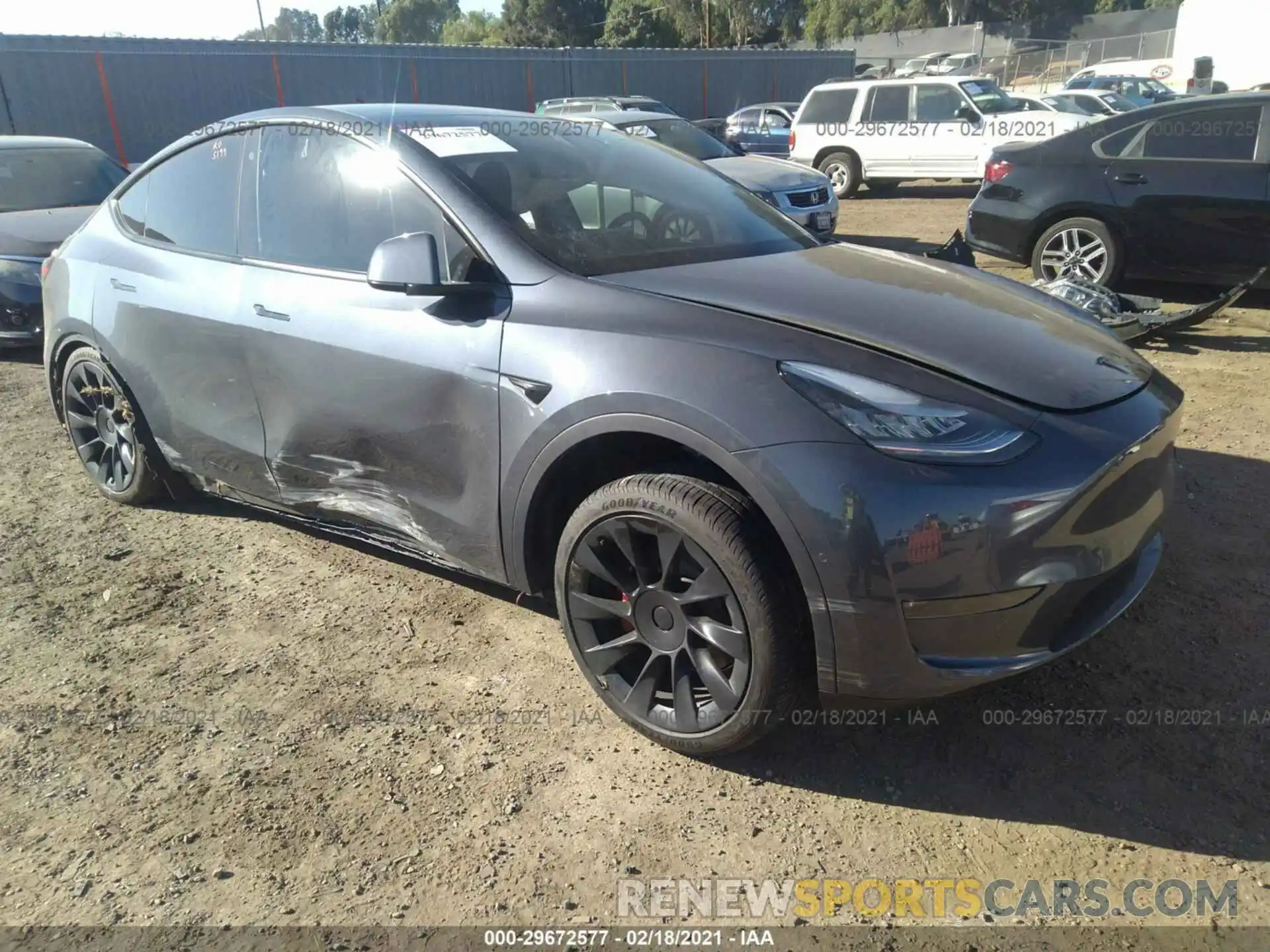 1 Фотография поврежденного автомобиля 5YJYGDEFXLF000614 TESLA MODEL Y 2020