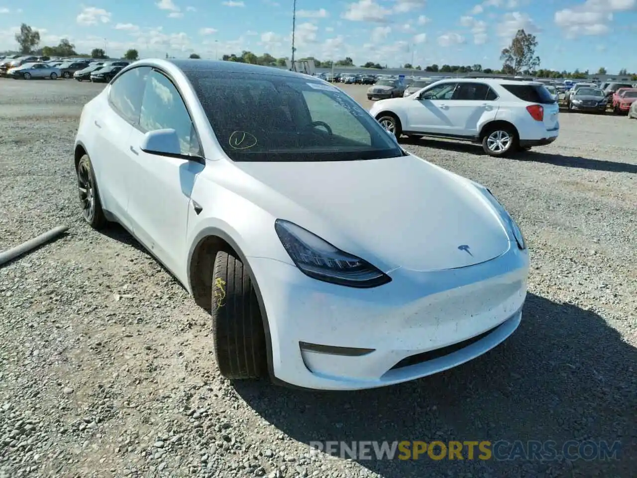 1 Фотография поврежденного автомобиля 5YJYGDEFXLF000743 TESLA MODEL Y 2020