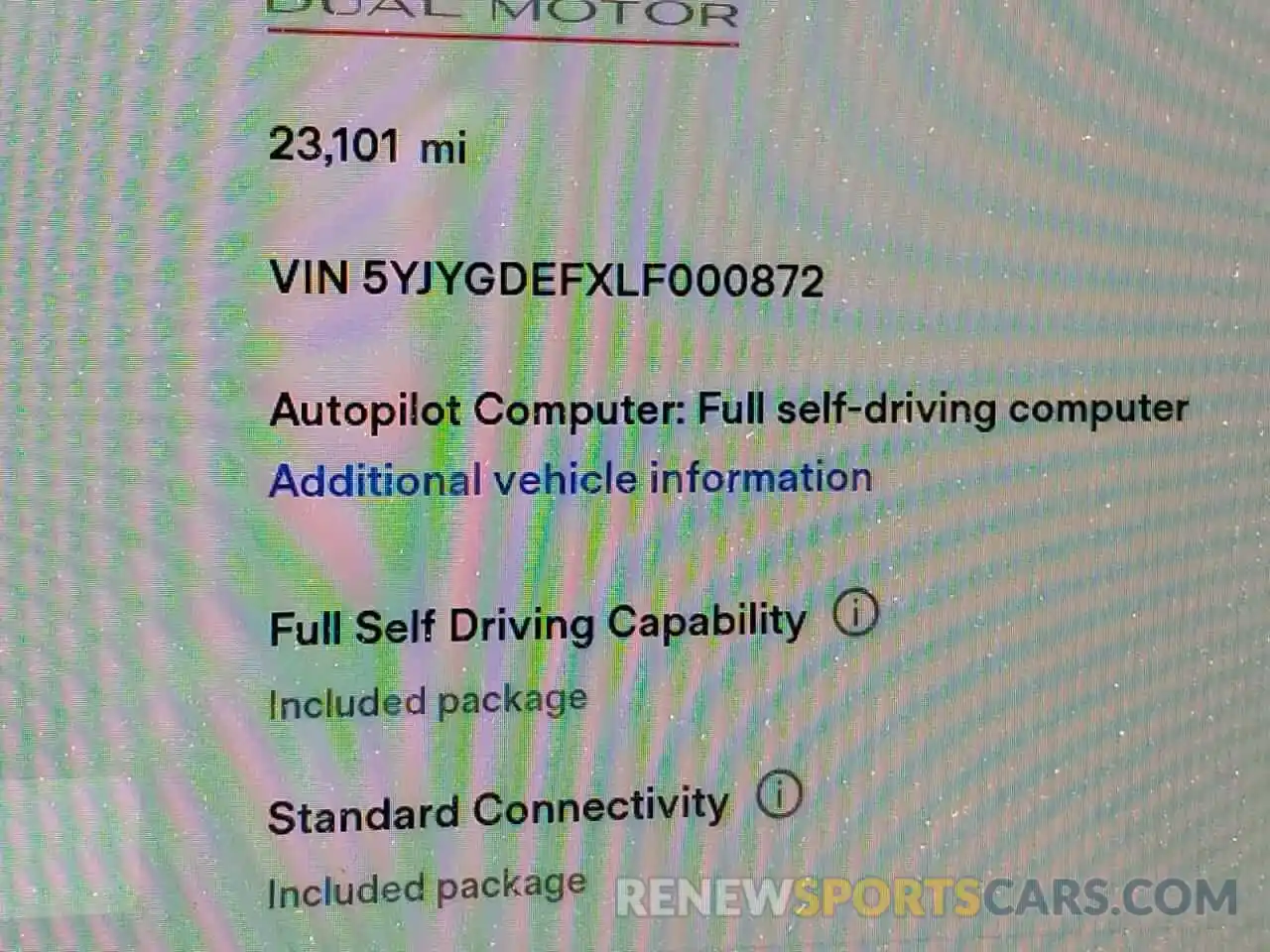 8 Photograph of a damaged car 5YJYGDEFXLF000872 TESLA MODEL Y 2020