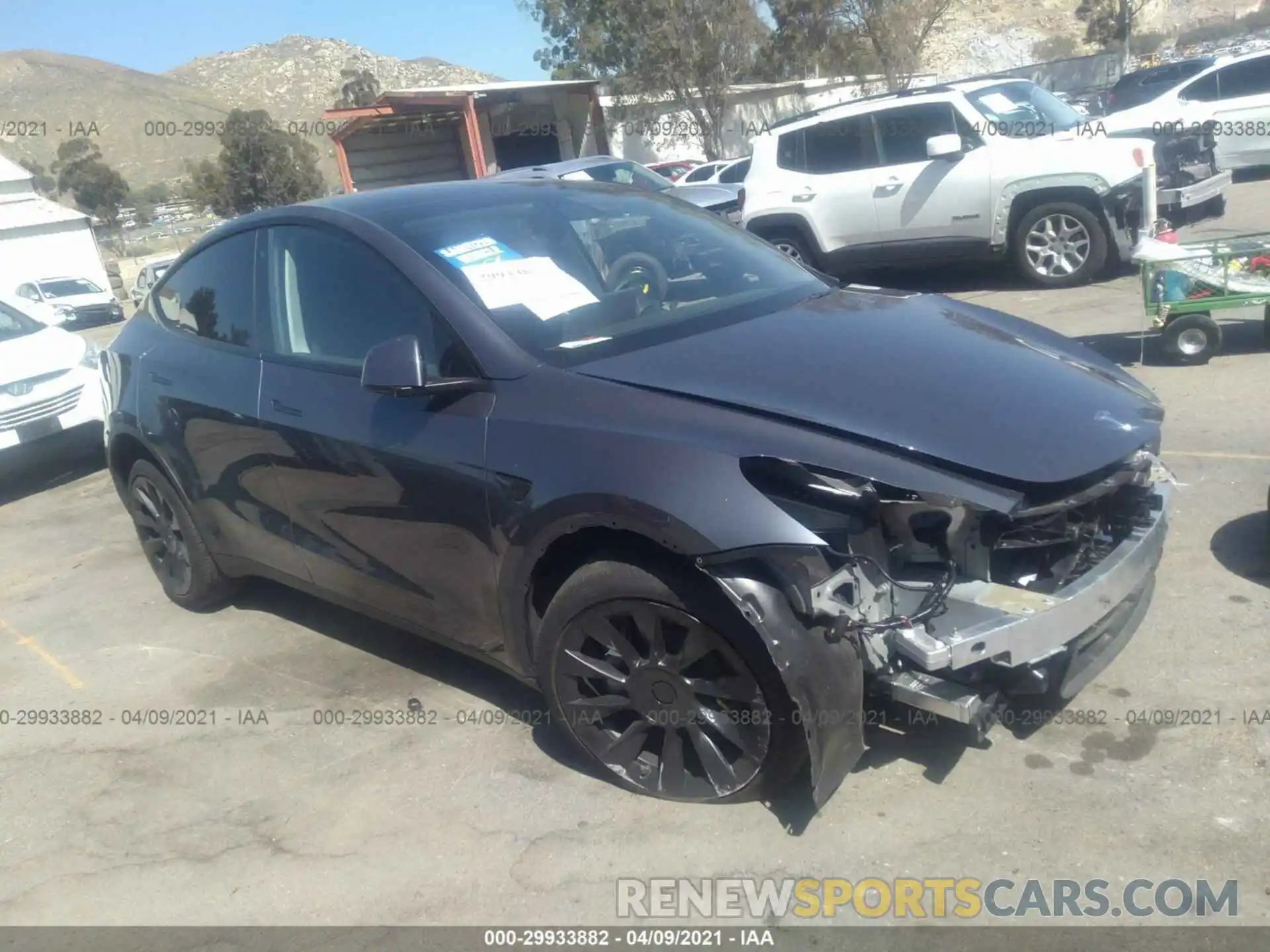 1 Photograph of a damaged car 5YJYGDEFXLF003724 TESLA MODEL Y 2020