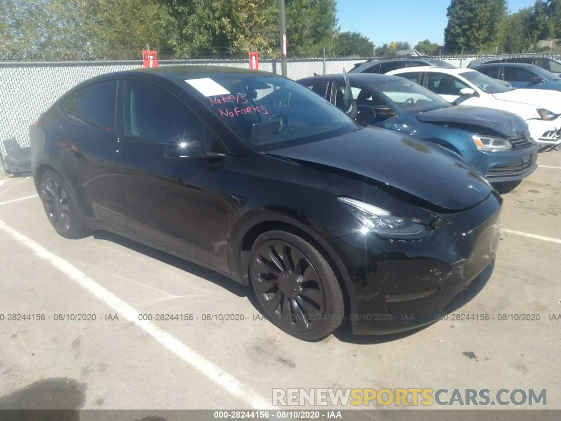 1 Photograph of a damaged car 5YJYGDEFXLF022645 TESLA MODEL Y 2020