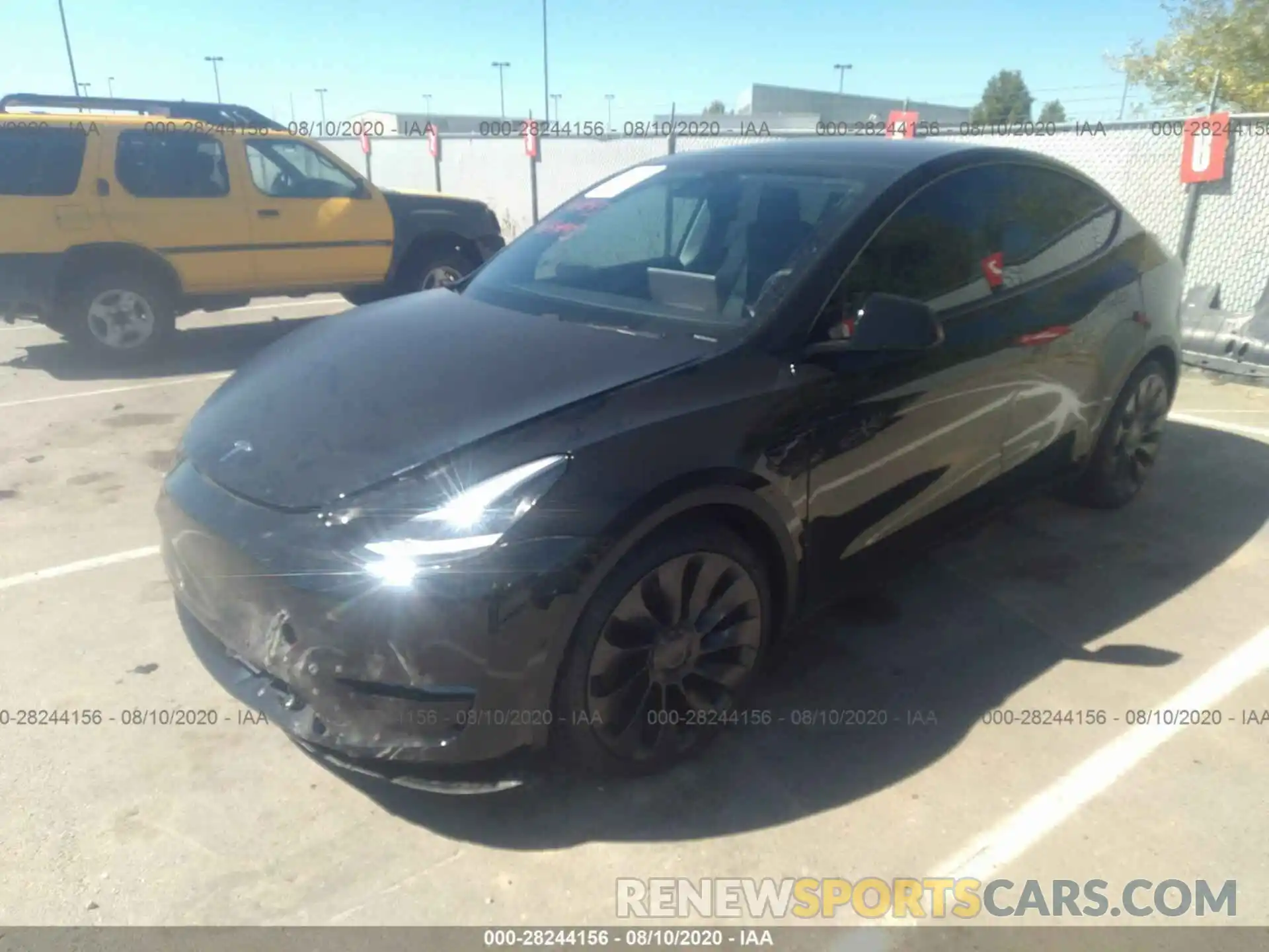 2 Photograph of a damaged car 5YJYGDEFXLF022645 TESLA MODEL Y 2020