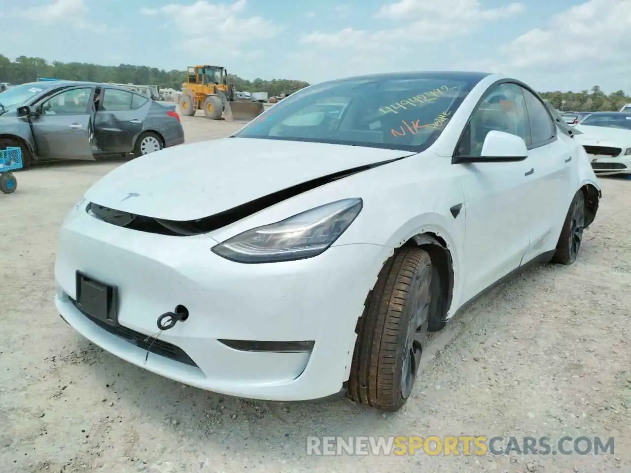 2 Photograph of a damaged car 5YJYGDEFXLF025562 TESLA MODEL Y 2020