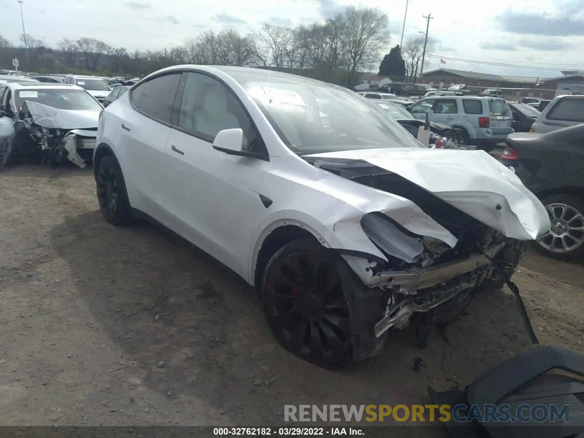 1 Photograph of a damaged car 5YJYGDEFXLF025593 TESLA MODEL Y 2020