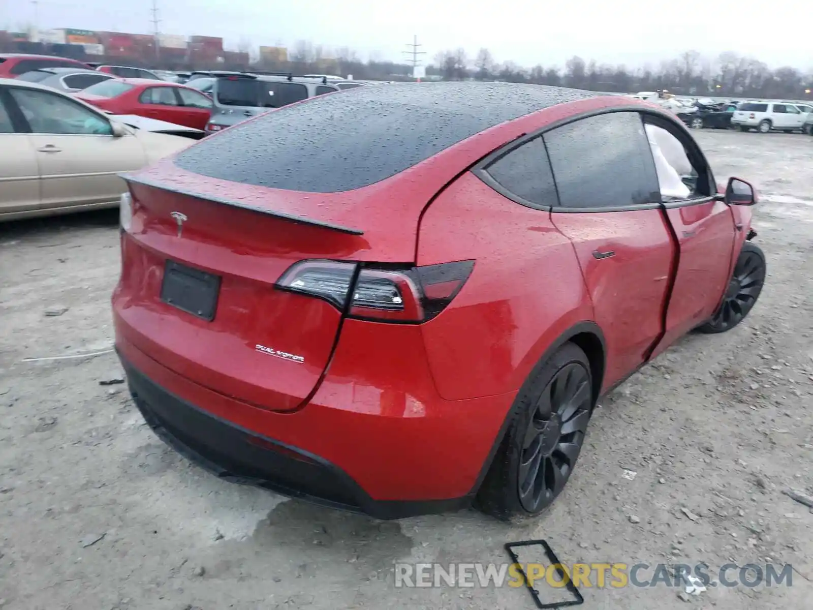 4 Фотография поврежденного автомобиля 5YJYGDEFXLF027988 TESLA MODEL Y 2020