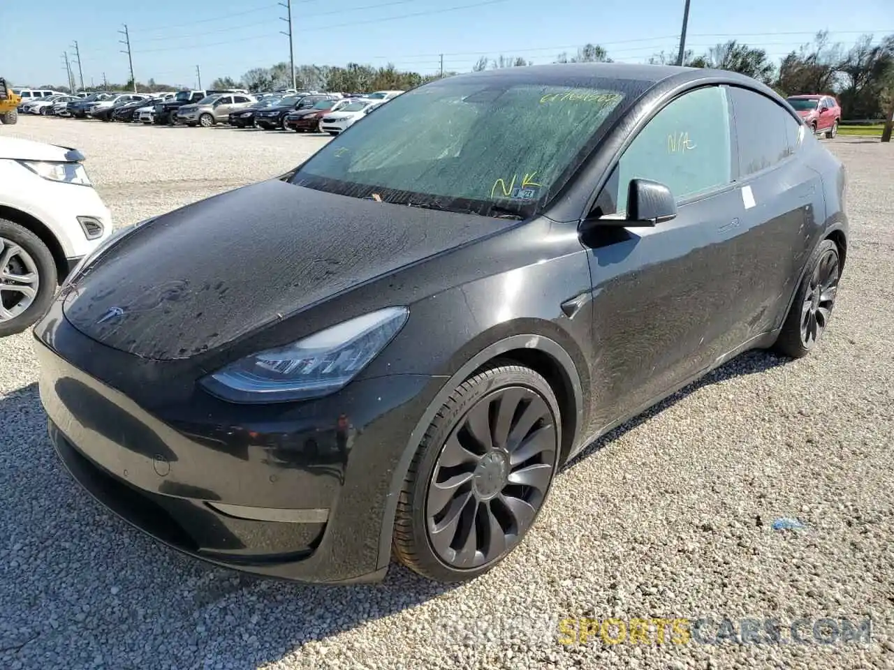 2 Photograph of a damaged car 5YJYGDEFXLF037310 TESLA MODEL Y 2020