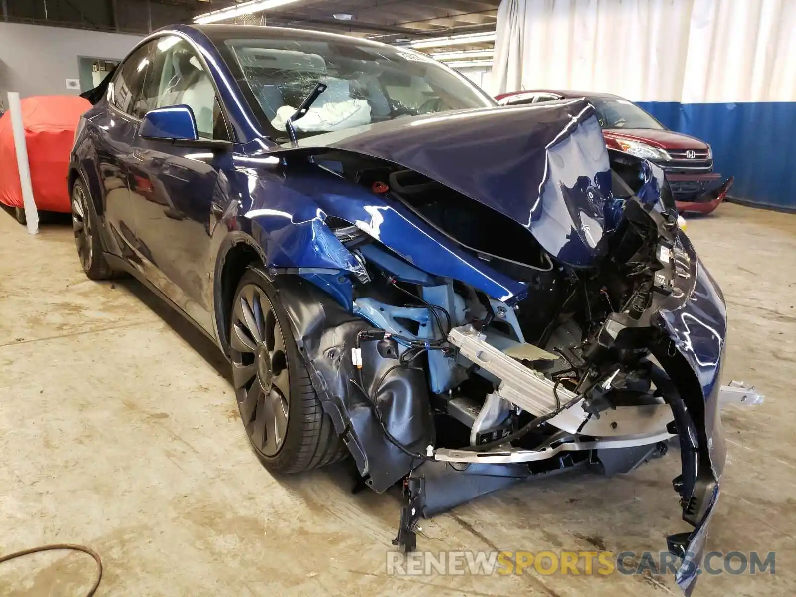 1 Фотография поврежденного автомобиля 5YJYGDEFXLF037839 TESLA MODEL Y 2020