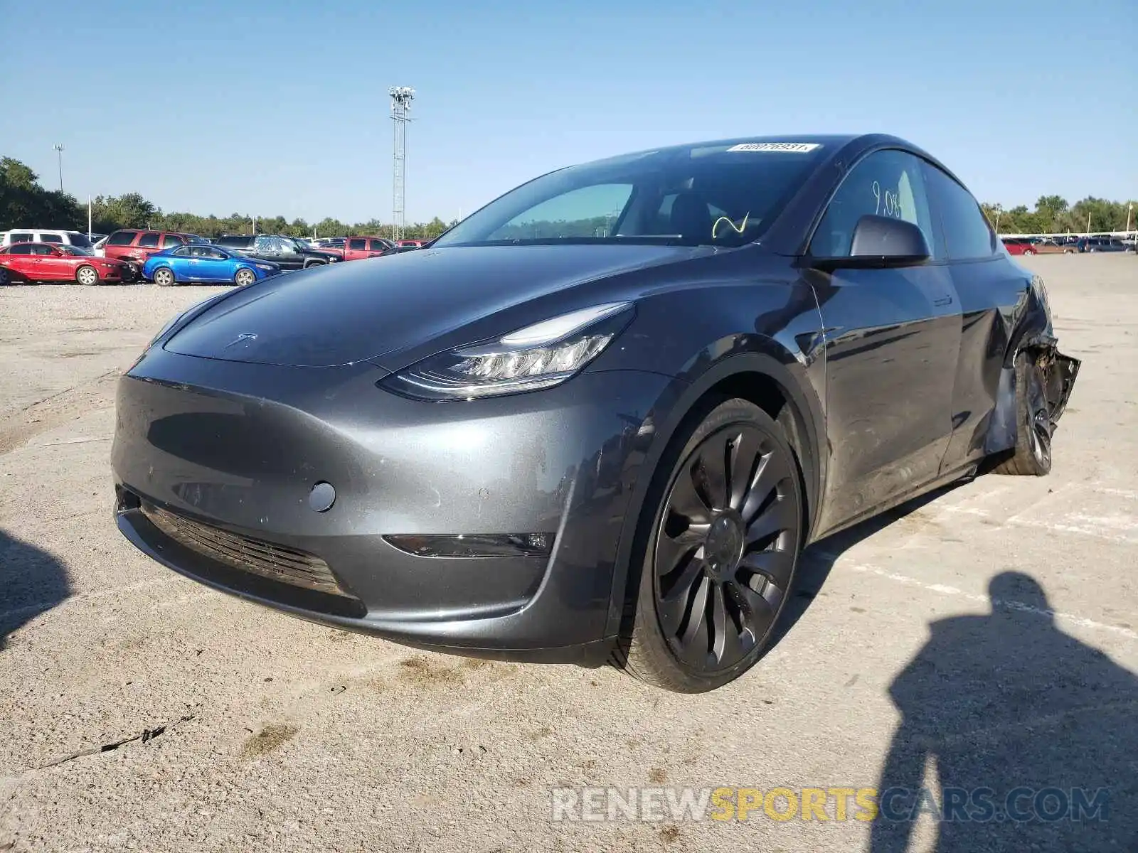 2 Фотография поврежденного автомобиля 5YJYGDEFXLF049876 TESLA MODEL Y 2020