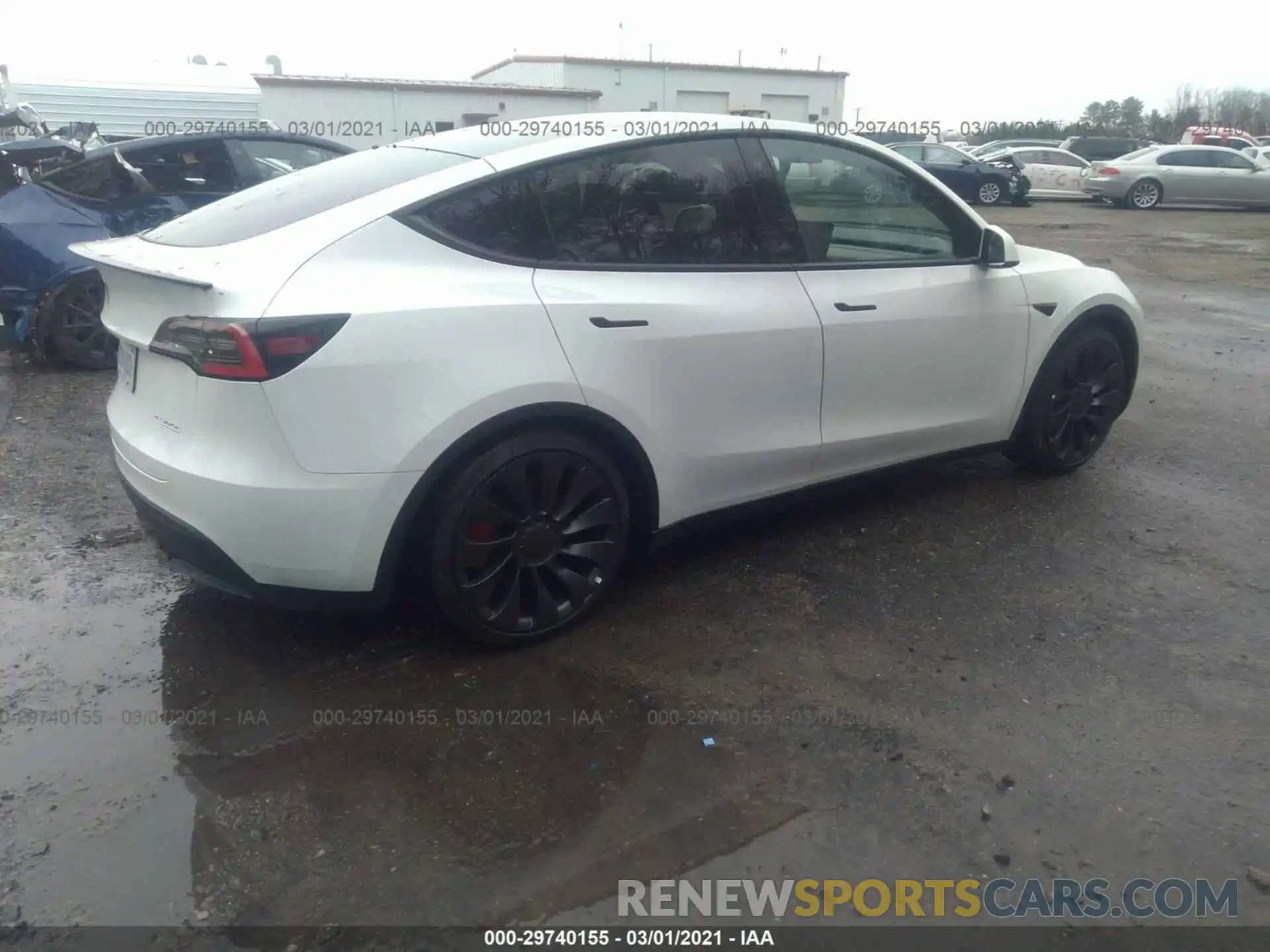 4 Фотография поврежденного автомобиля 5YJYGDEFXLF050171 TESLA MODEL Y 2020