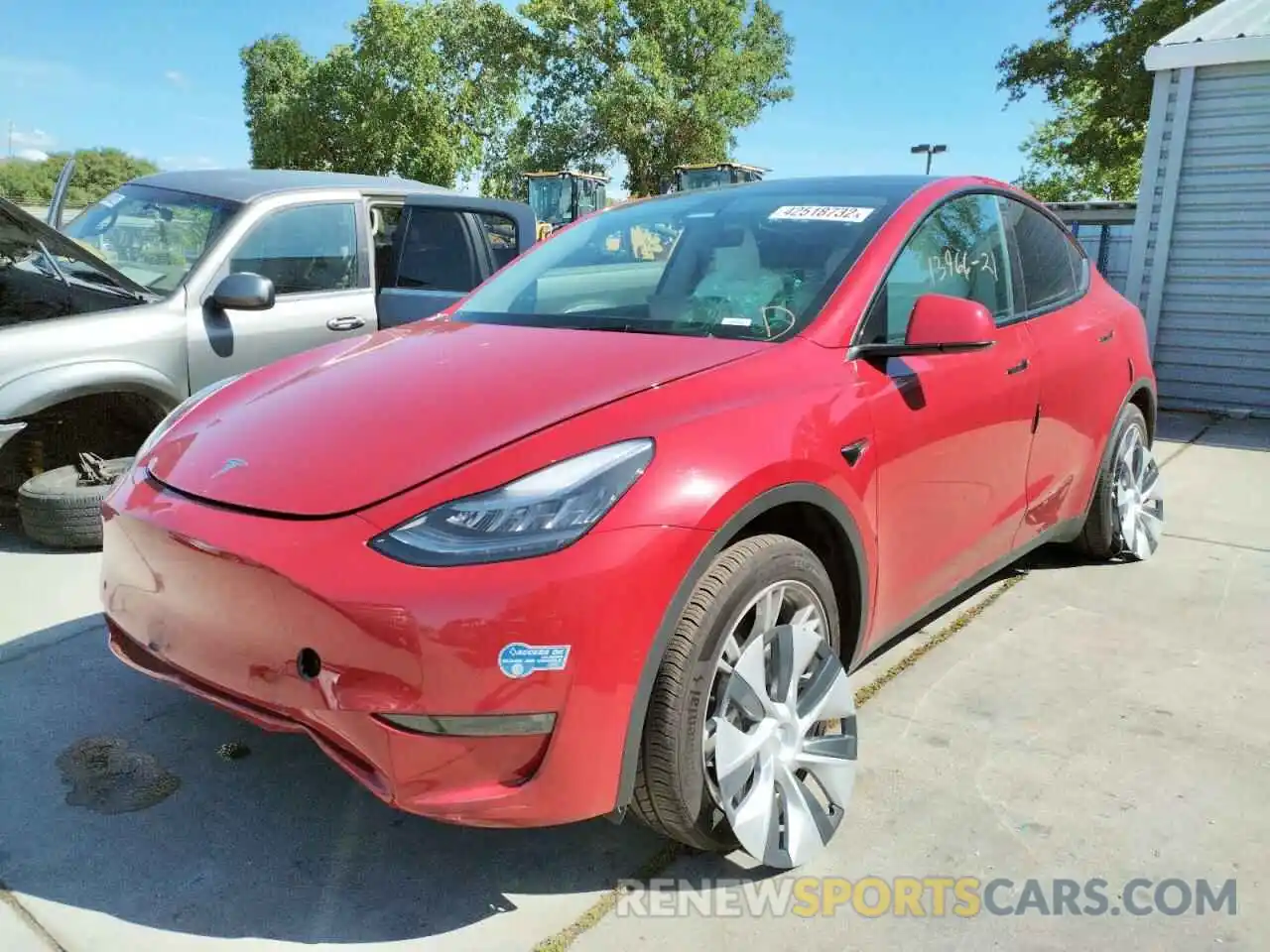 2 Фотография поврежденного автомобиля 5YJYGAED4MF177058 TESLA MODEL Y 2021