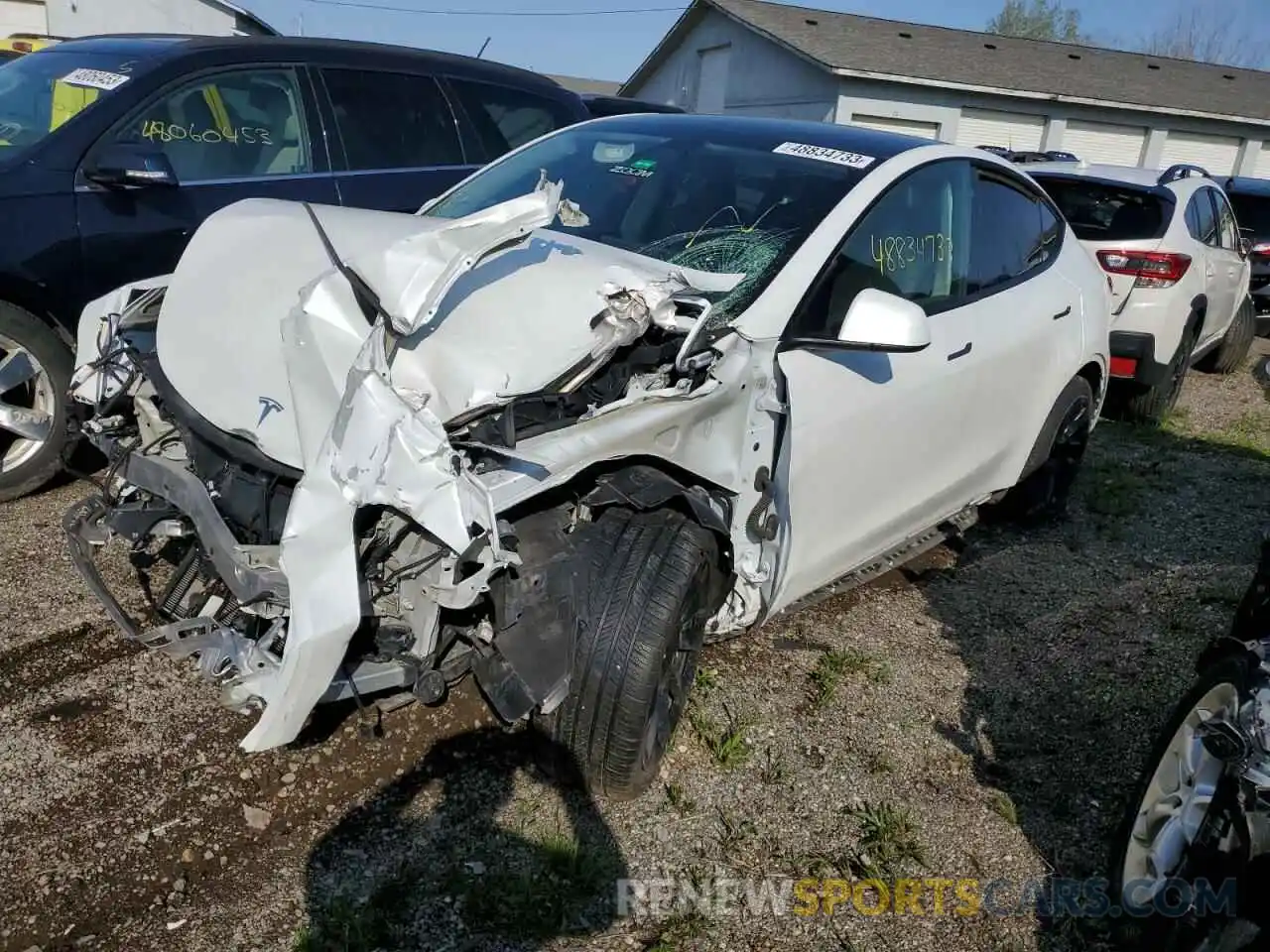 1 Photograph of a damaged car 5YJYGAED4MF210771 TESLA MODEL Y 2021