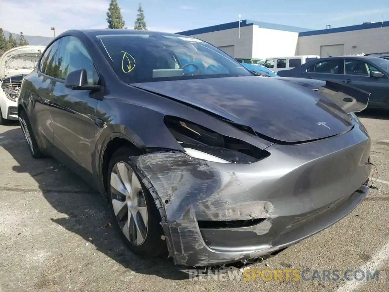 1 Photograph of a damaged car 5YJYGAED5MF181572 TESLA MODEL Y 2021