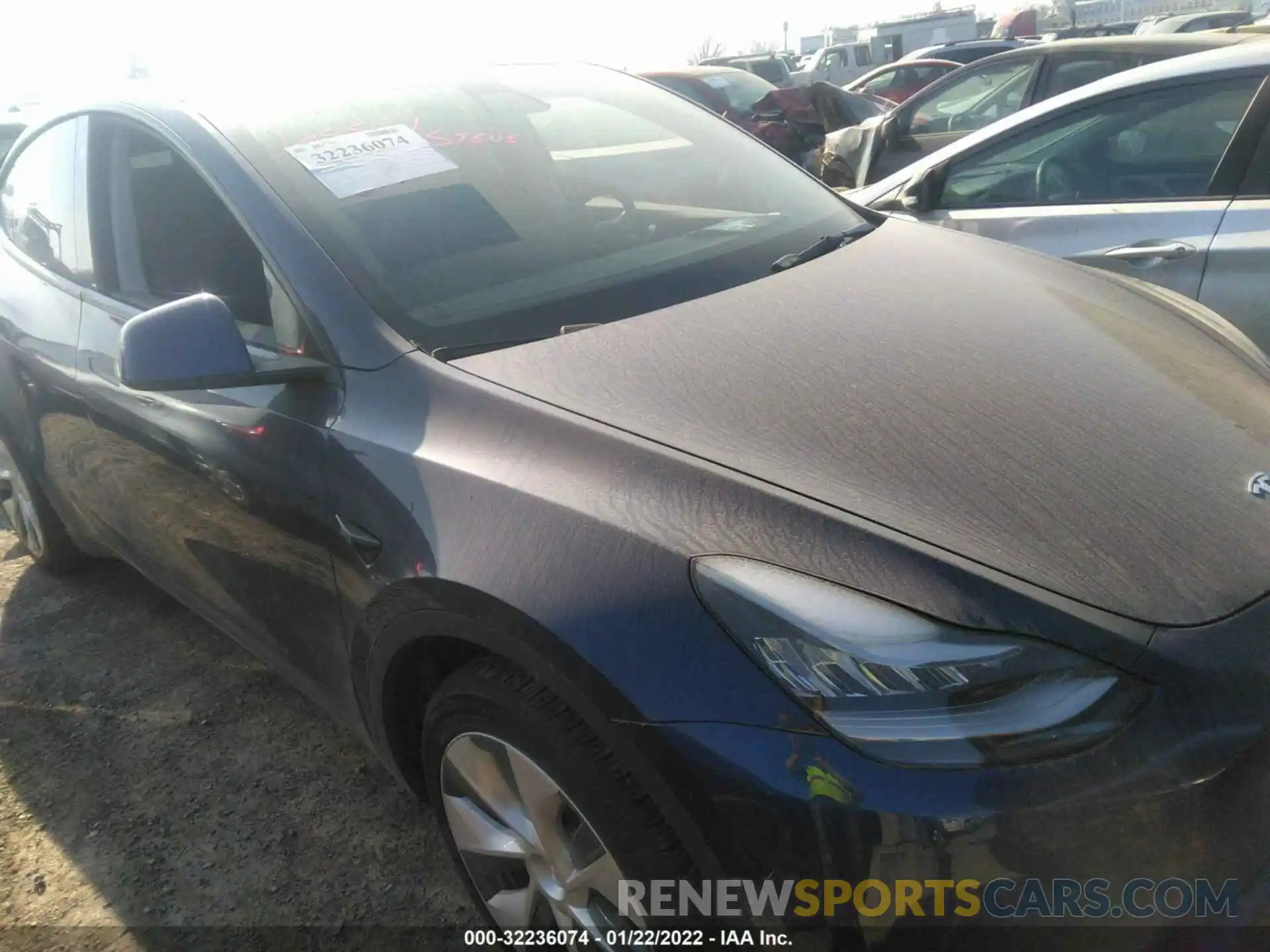 1 Photograph of a damaged car 5YJYGAED6MF136947 TESLA MODEL Y 2021