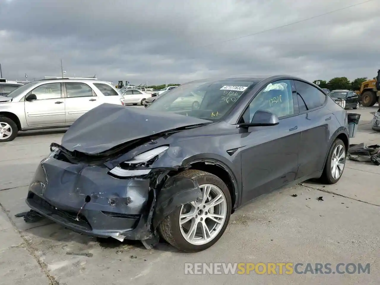 2 Photograph of a damaged car 5YJYGAEE0MF145376 TESLA MODEL Y 2021