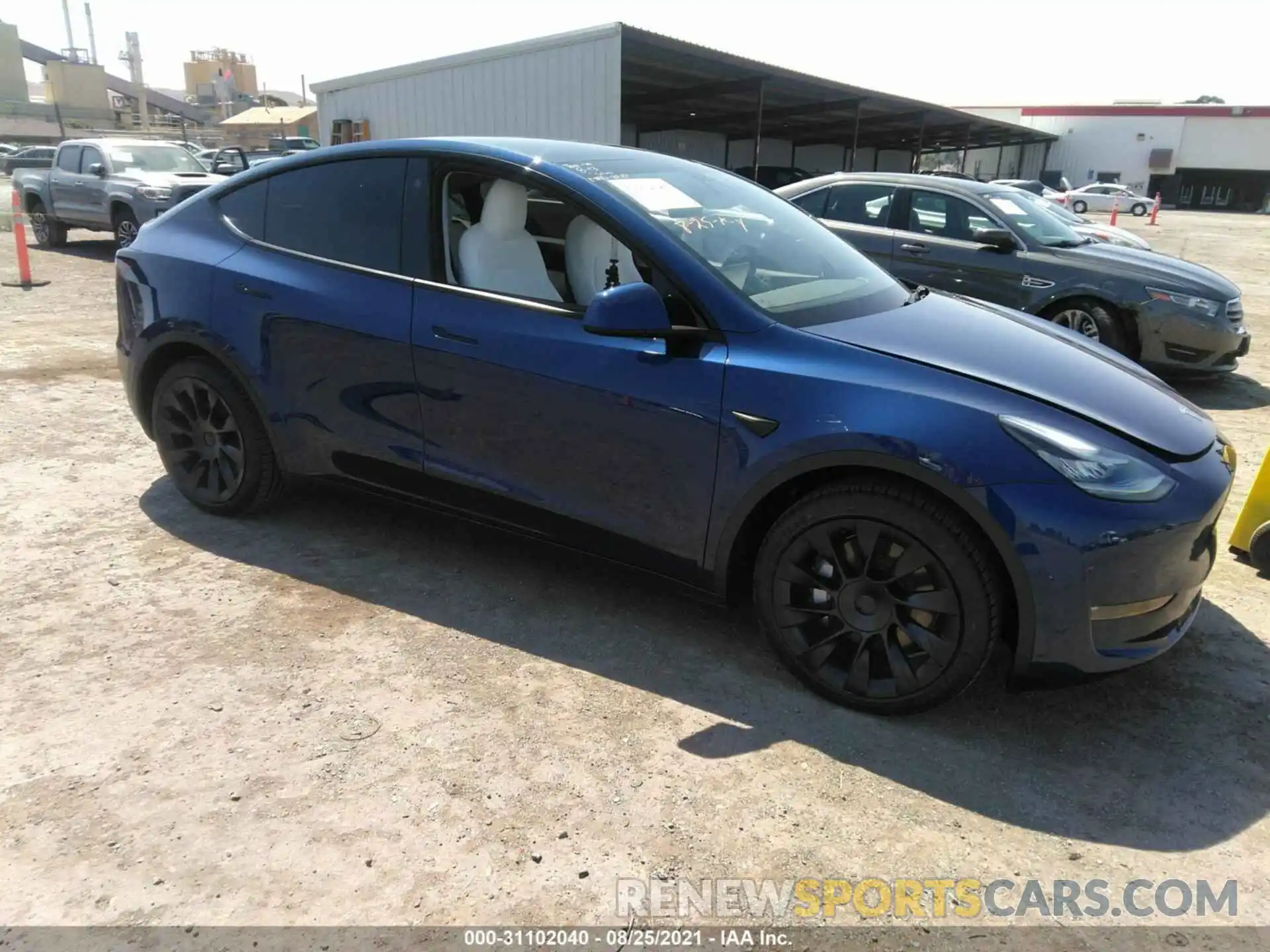 1 Photograph of a damaged car 5YJYGAEE0MF152201 TESLA MODEL Y 2021