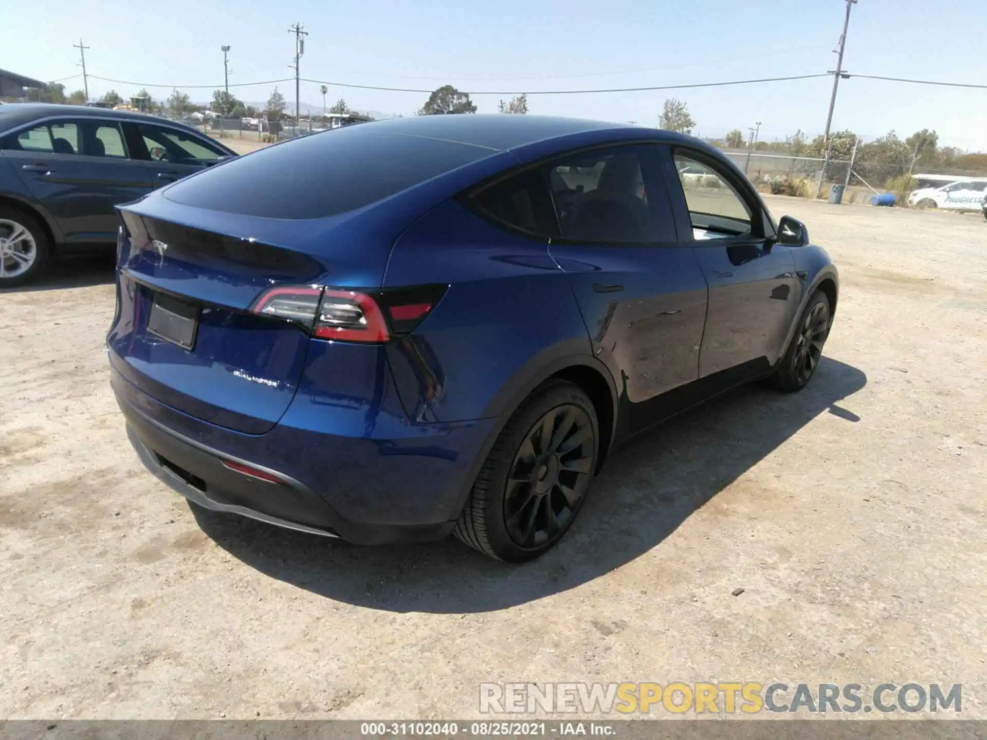 4 Фотография поврежденного автомобиля 5YJYGAEE0MF152201 TESLA MODEL Y 2021