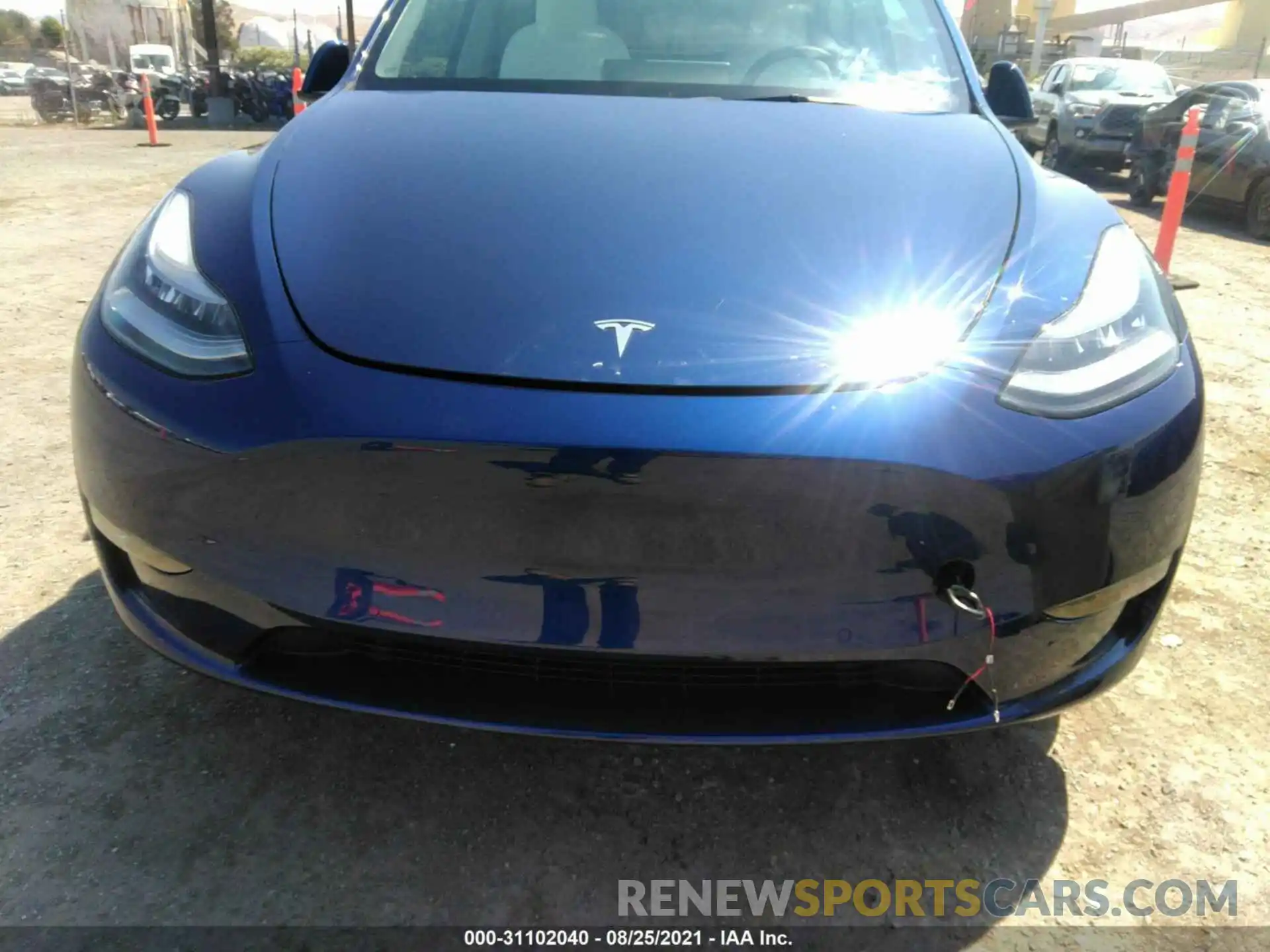 6 Фотография поврежденного автомобиля 5YJYGAEE0MF152201 TESLA MODEL Y 2021