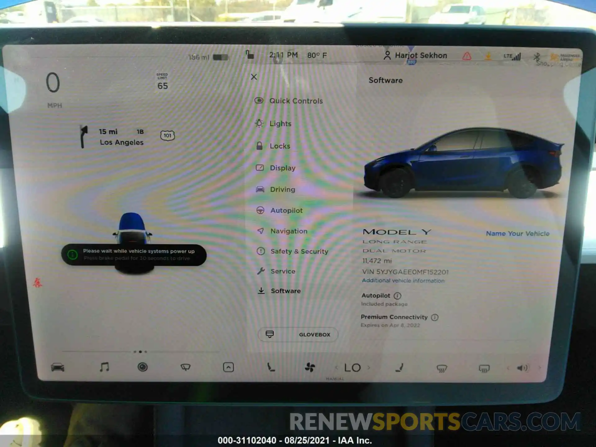 7 Photograph of a damaged car 5YJYGAEE0MF152201 TESLA MODEL Y 2021