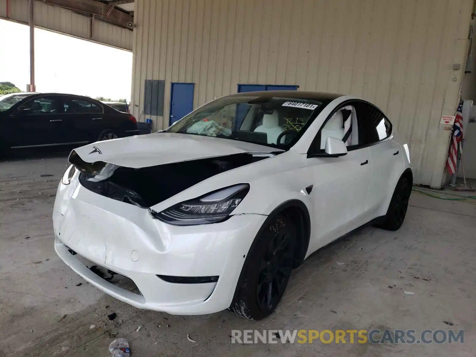 2 Photograph of a damaged car 5YJYGAEE0MF187644 TESLA MODEL Y 2021