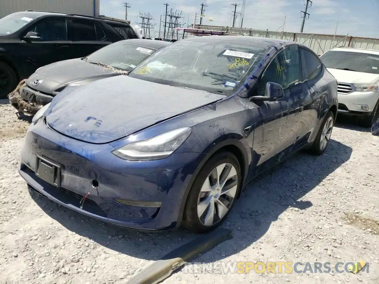 2 Фотография поврежденного автомобиля 5YJYGAEE0MF207410 TESLA MODEL Y 2021