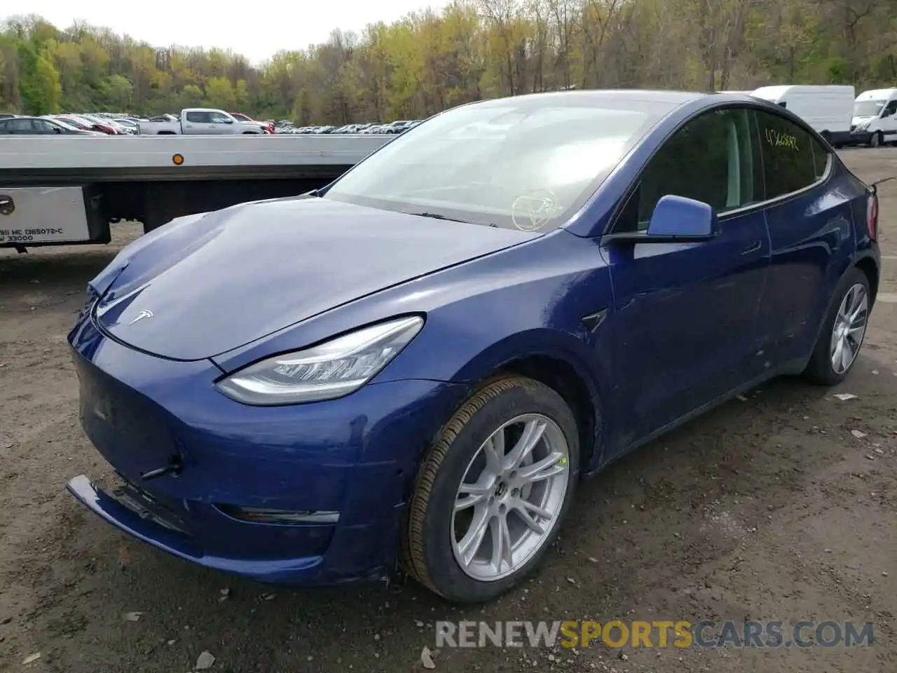 2 Photograph of a damaged car 5YJYGAEE0MF238348 TESLA MODEL Y 2021