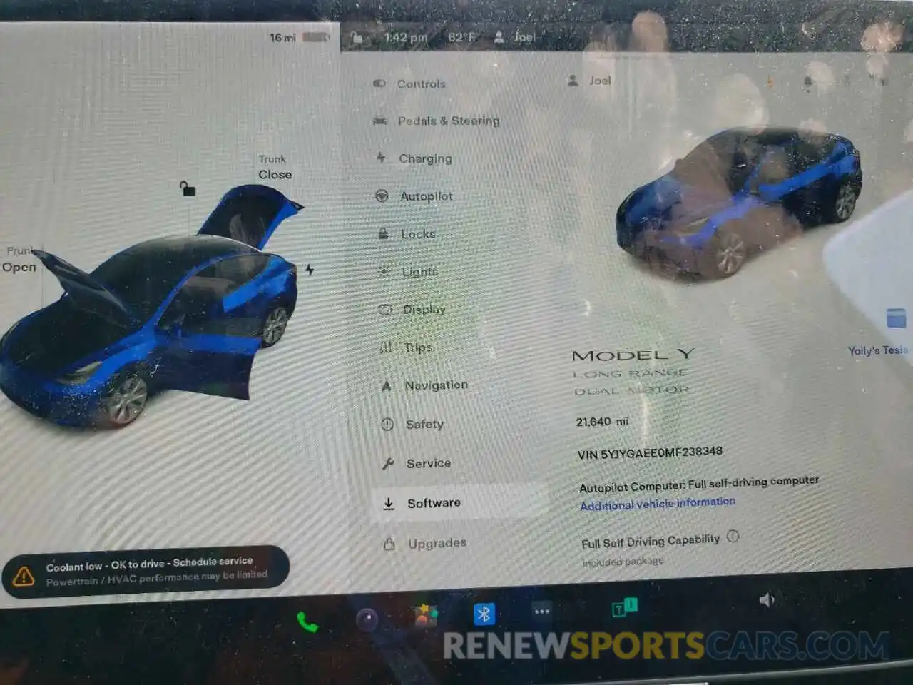 8 Photograph of a damaged car 5YJYGAEE0MF238348 TESLA MODEL Y 2021