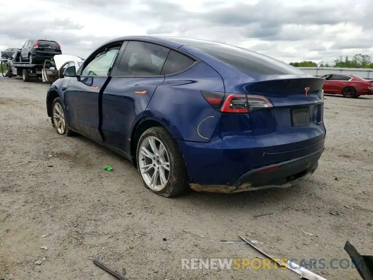 3 Фотография поврежденного автомобиля 5YJYGAEE1MF121426 TESLA MODEL Y 2021