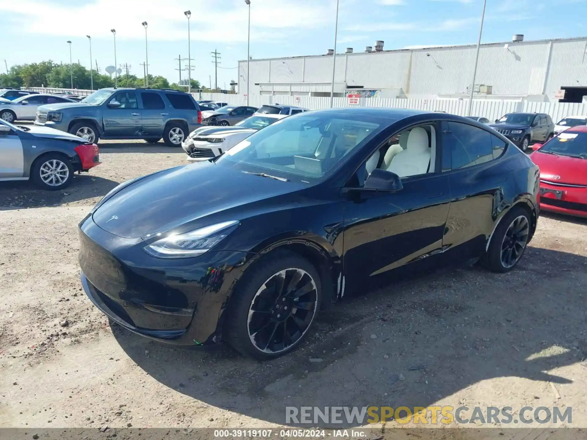 2 Photograph of a damaged car 5YJYGAEE1MF134600 TESLA MODEL Y 2021