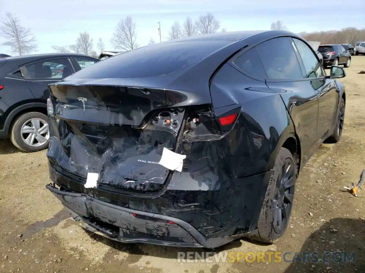 4 Фотография поврежденного автомобиля 5YJYGAEE1MF144513 TESLA MODEL Y 2021