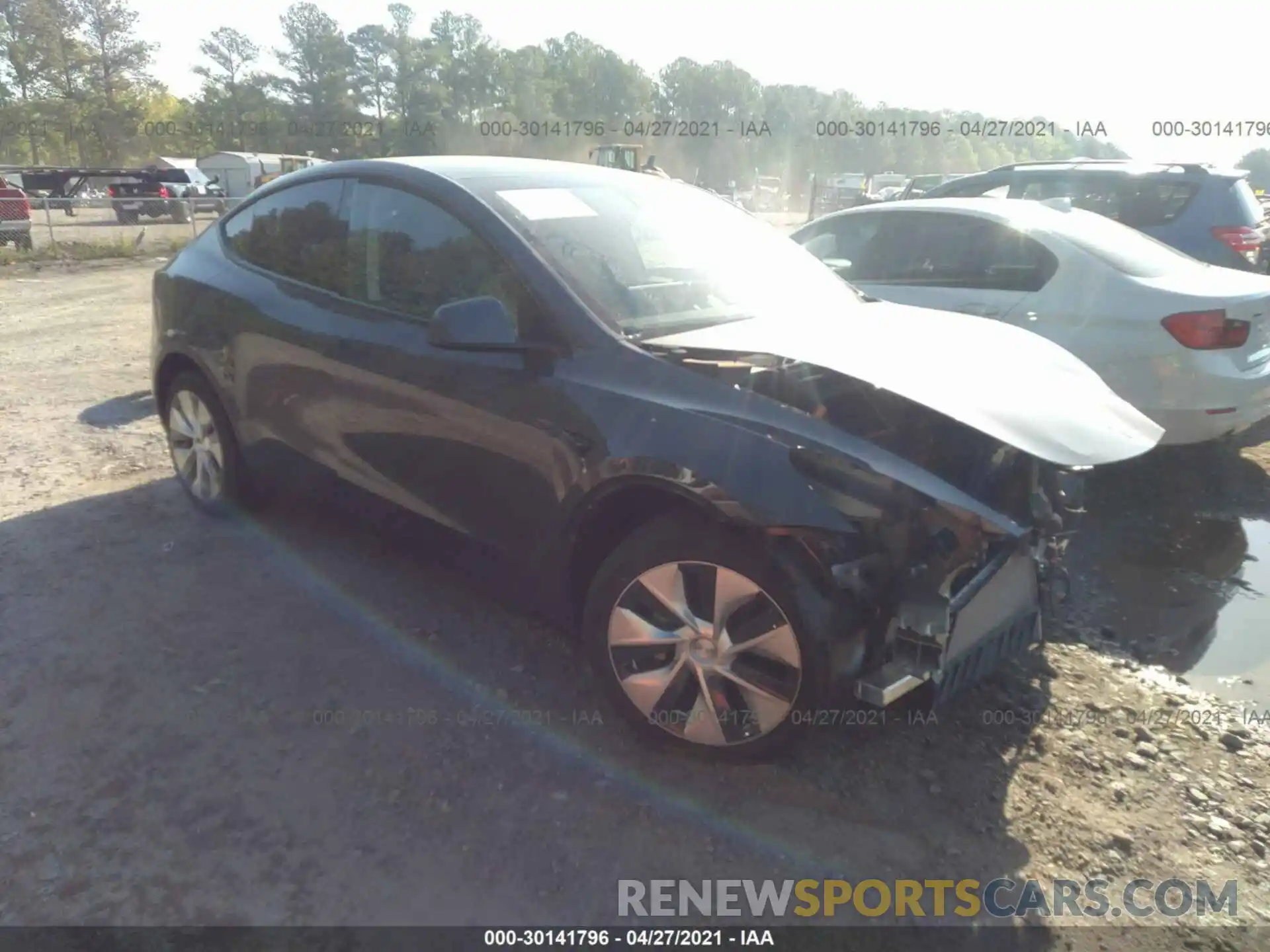 1 Photograph of a damaged car 5YJYGAEE1MF145211 TESLA MODEL Y 2021