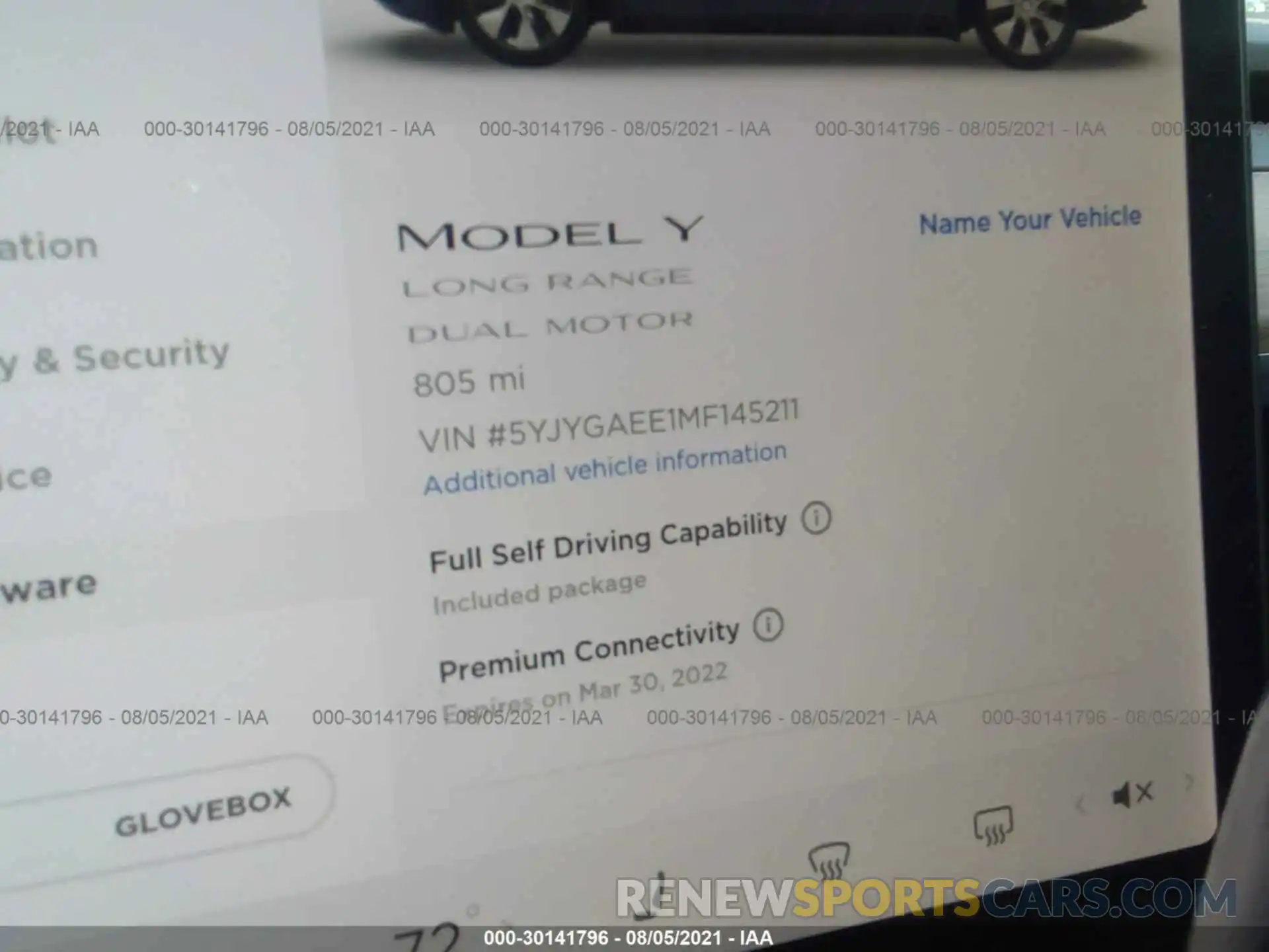 7 Photograph of a damaged car 5YJYGAEE1MF145211 TESLA MODEL Y 2021